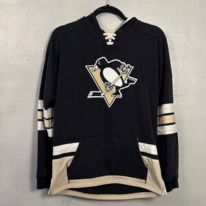 Pittsburgh Penguins NHL CCM Youth XLarge Hockey Pullover Lace Hoodie Sweatshirt